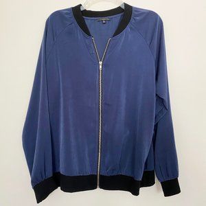 West Kei Blue Bomber Jacket Size XL